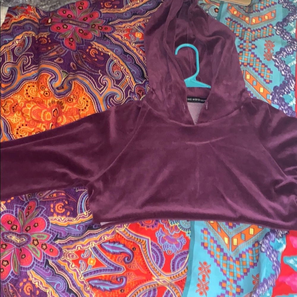 Purple crop top
